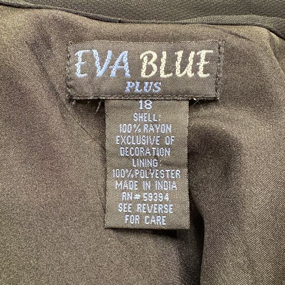 Eva Blue Size 18 Vintage Dress Beaded Maxi REPAIRED Whimsigoth Fairy Grunge - Picture 7 of 16